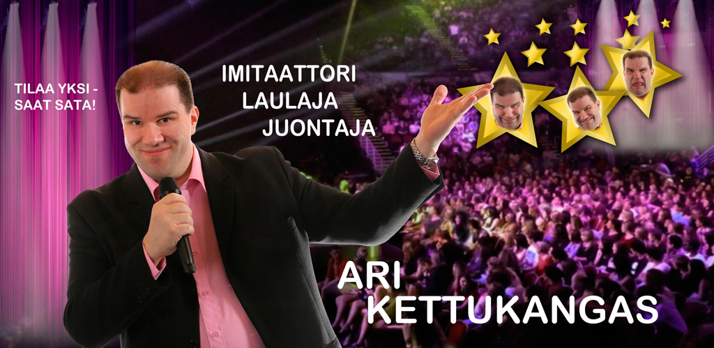 Ari Kettukangas imitaattori, laulaja, juontaja